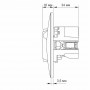 Розетка VIDEX одинарная с заземлением и 2USB BINERA серебряный шелк IP20