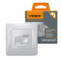Розетка CAT3 VIDEX одинарная телефонная BINERA серебряный шелк IP20