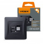 Розетка CAT3 VIDEX одинарная телефонная BINERA черный графит IP20