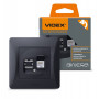 Розетка CAT6 VIDEX одинарна комп'ютерна BINERA чорний графіт IP20