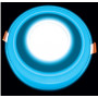 Светодиодный светильник DownLight Ecostrum с подсветкой 6+3W встраиваемый круг, небо синий