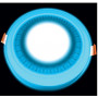Світлодіодний світильник DownLight Ecostrum с подсветкой 6+3W встраиваемый круг, греція синій