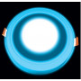 Світлодіодний світильник DownLight Ecostrum с подсветкой 6+3W встраиваемый круг, моно синій