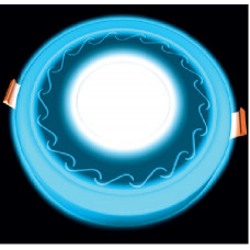Світлодіодний світильник DownLight Ecostrum з підсвічуванням 3+3W вбудоване коло, хвиля синій