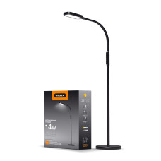 LED торшер VIDEX TF07W 14W 3000-5500K чорний