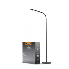 LED торшер підлоговий чорний VIDEX VL-TF0702B 8W 3000-5500K