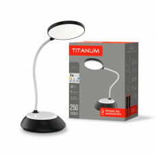 LED настольная лампа с аккумулятором Titanum TLTF-022B 7W 3000-6500K USB черная