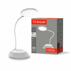 LED настольная лампа с аккумулятором Titanum TLTF-022G 7W 3000-6500K USB серая