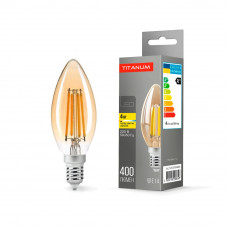 LED лампа Titanum Filament C37 4W E14 2200K бронза