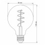 LED лампа VIDEX Filament G95FASD 5W E27 2200K дімерна бронза