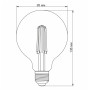 LED лампа VIDEX Filament G95FGD 4W E27 2100K дімерна графіт