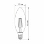 LED лампа VIDEX Filament C37FMD 4W E14 4100K дімерна
