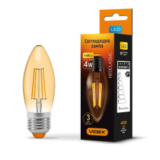 LED лампа VIDEX Filament C37FA 4W E14 2200K бронза