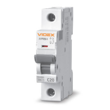 Автоматичний вимикач VIDEX RESIST RS6 1п 20А 6кА С