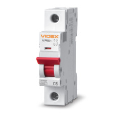 Автоматичний вимикач VIDEX RESIST RS4 1п 6А С 4,5кА