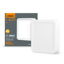 LED Cвітильник квадрат накладний VIDEX 12W 5000K