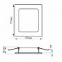 LED світильник VIDEX Back вбудований квадрат 16W 5000K
