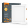 LED світильник VIDEX Back вбудований квадрат 26W 5000K