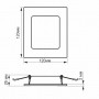 LED світильник VIDEX Back вбудований квадрат 6W 5000K