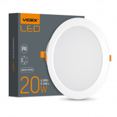LED світильник VIDEX Back вбудований круглий 20W 5000K