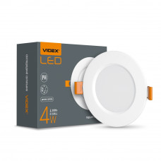 LED світильник VIDEX Back вбудований круглий 4W 5000K
