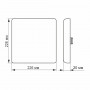 LED світильник безрамковий VIDEX квадратний 33W 4100K
