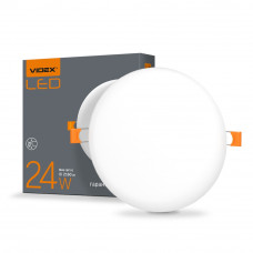 LED світильник безрамковий VIDEX круглий 24W 4100K