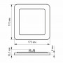 LED світильник вбудований квадрат VIDEX 12W 5000K