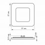LED світильник вбудований квадрат VIDEX 3W 5000K