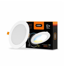 LED світильник з регулюванням колірності VIDEX вбудований круглий 12W 3000-6200K С3