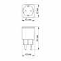 Розумна розетка VIDEX 1 слот WiFi VF-WP100