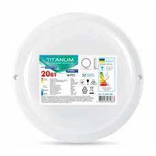 LED світильник вологозахищений Titanum 20W 6500K TL-BHR-206 круглий