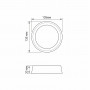 LED Светильник накладной Titanum 12W 5000K круглый