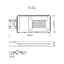 LED вуличний ліхтар автономний VIDEX 30W 5000K