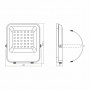LED прожектор VIDEX 50W RGB 220V VL-F3-50-RGB