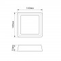 LED Светильник накладной Titanum 12W 5000K квадратный