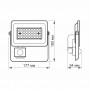 LED прожектор VIDEX F2e 30W 5000K з датчиком руху та освітленості