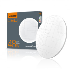 LED світильник настінно-стельовий круглий VIDEX 48W 4100K Прямокутники
