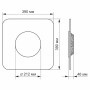 LED світильник акриловий квадратний VIDEX 24W 4100K